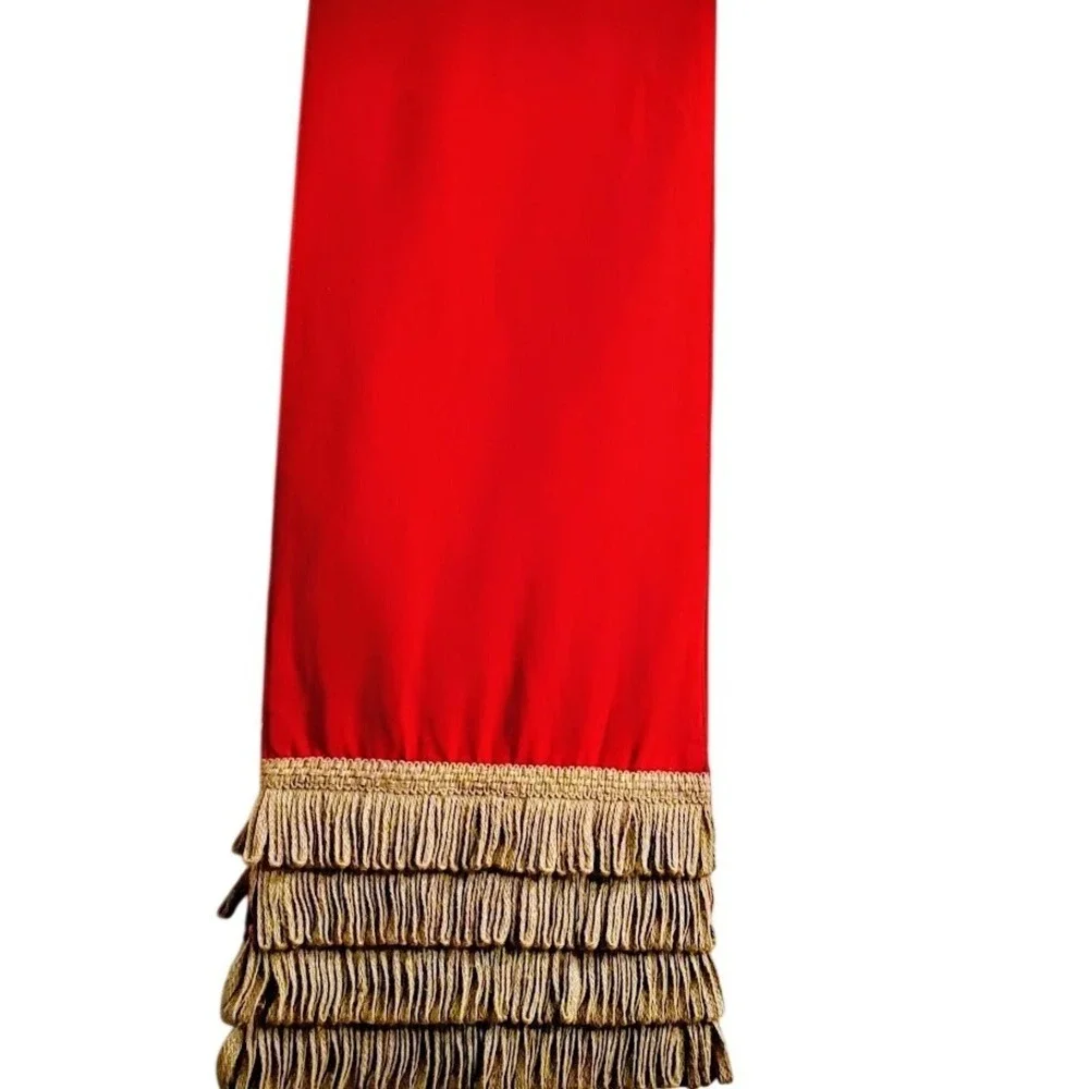 Vintage Red Jute Trim Farmhouse Rustic Table Runner American Patriotic Decor‎
